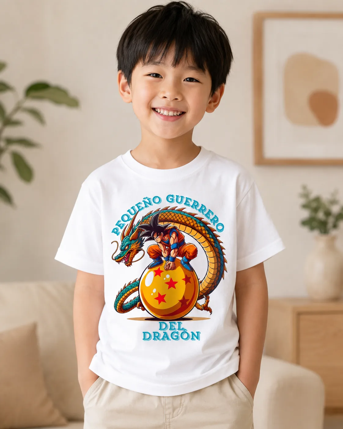Camiseta Infantil Pequeño Guerrero del Dragón